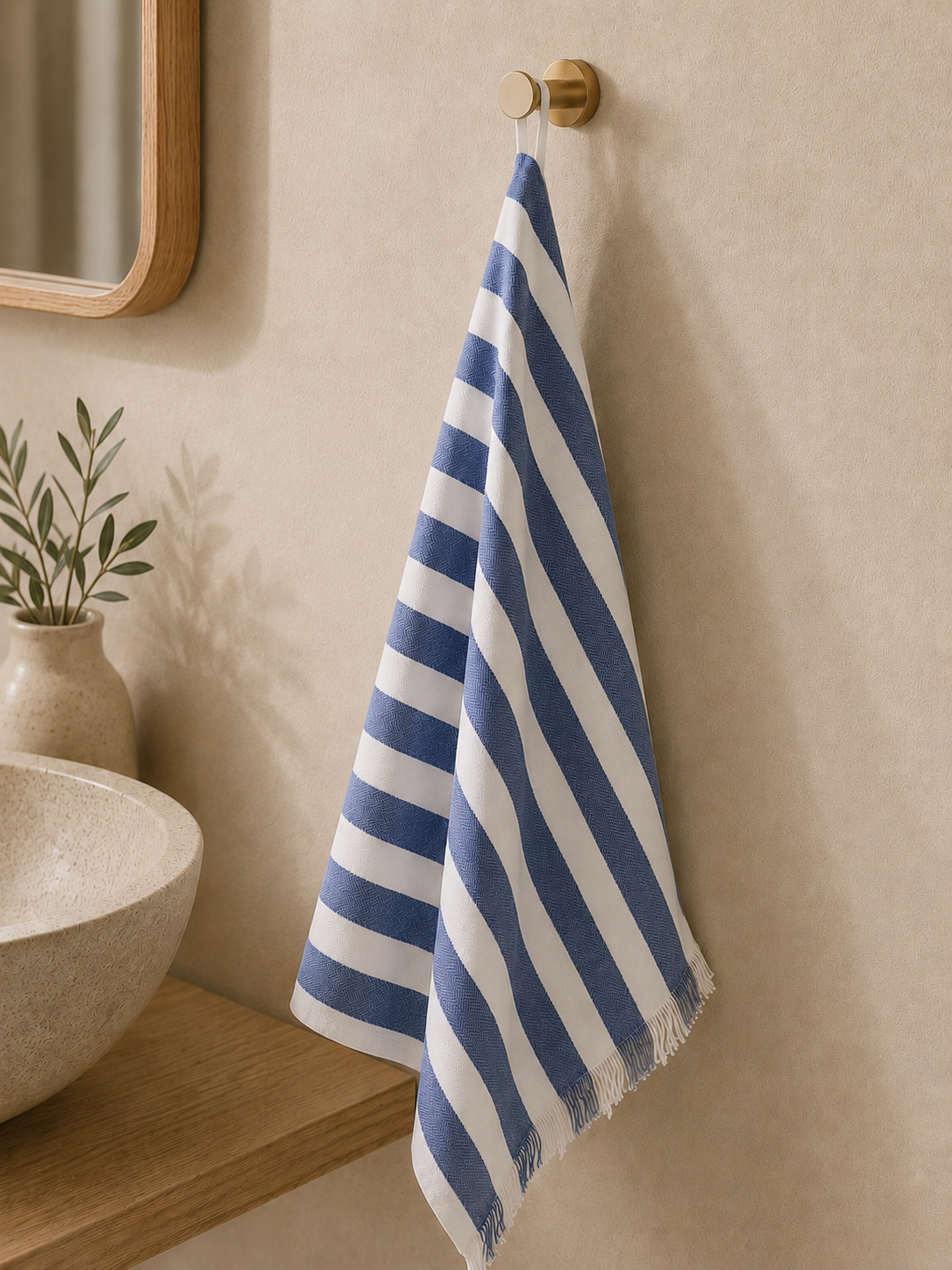 MUTED BLUE BAMBOO TURKISH TOWEL