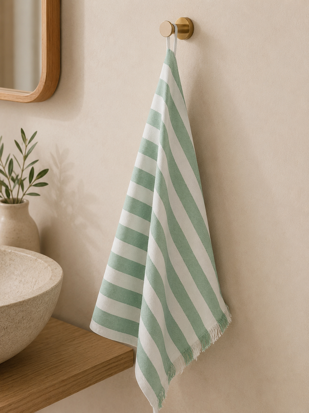 SOFT MINT GREEN BAMBOO TURKISH TOWEL